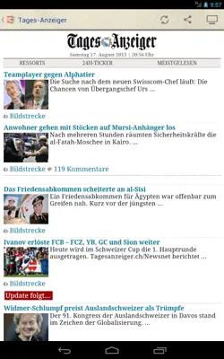 Schweiz Zeitungen android App screenshot 9