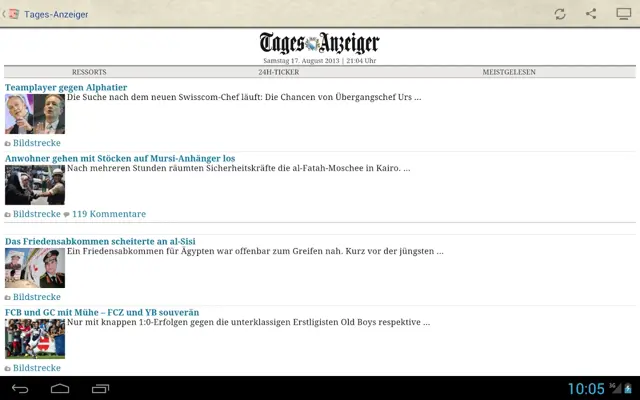 Schweiz Zeitungen android App screenshot 13