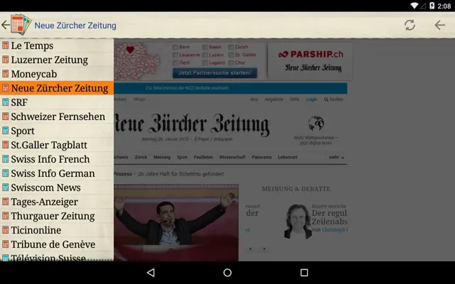 Schweiz Zeitungen android App screenshot 14